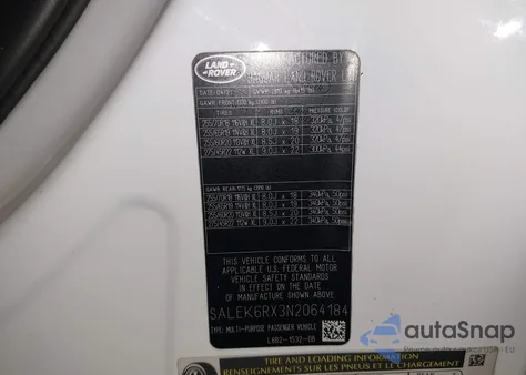 2022 Land Rover Defender 90 Standard z USA, uszkodzony, nr VIN SALEK6RX3N2064184